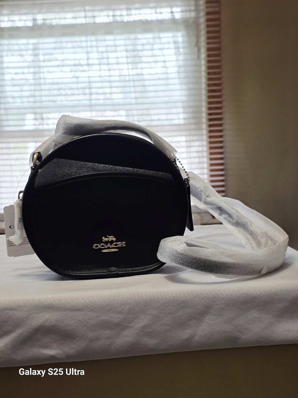 COACH Smooth Leather Canteen Crossbody In Black